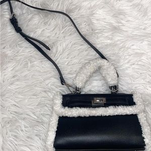 Black and white mini purse